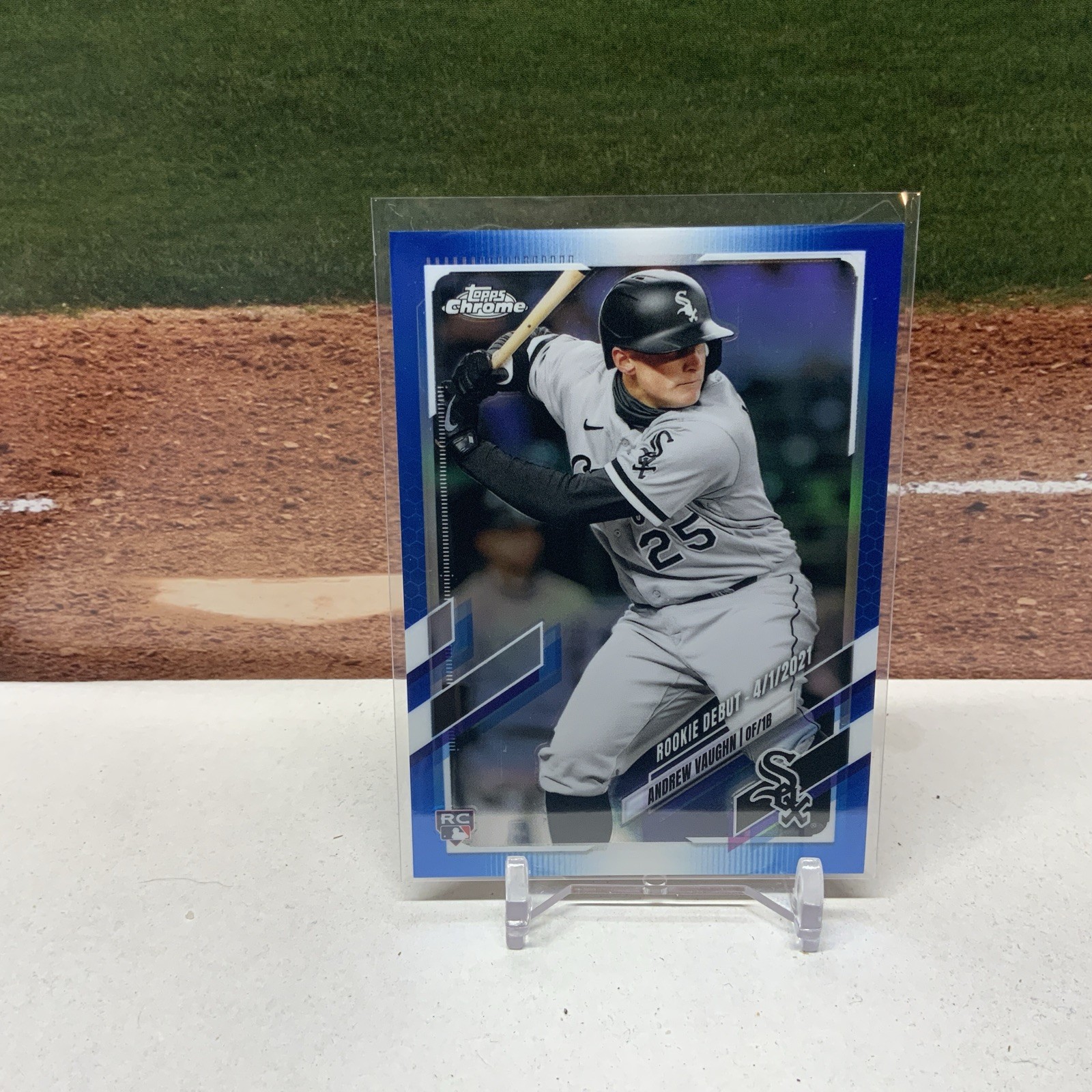 2021 Topps Chrome Update Andrew Vaughn #USC19 Blue Refractor /199 Brewers