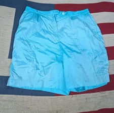 Vintage 80s Le Coq Sportif Cotyon Polyester Shorts Size Women's 16 Light Blue