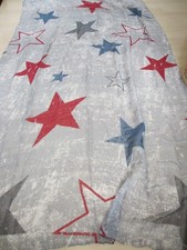 NEU - großes Halstuch / Bandana / Kopftuch / Tuch, Sterne, grau rot blau