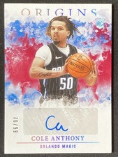 Cole Anthony 2020 Panini Origins Rookie Red Auto RC /99 #RA-ANT