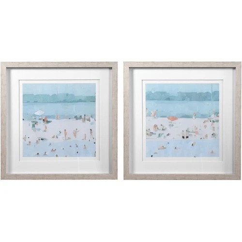 Uttermost 33695 Sea Glass Sandbar 31 X 31 inch Framed Prints, Set of 2 - Picture 1 of 5