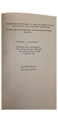 Boidol: Entgrenzungsscheinungen Expressionismus Drama Dissertation Köln