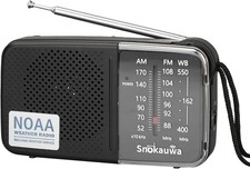 Portable AM FM Transistor Radio Battery Operated, NOAA Weather Radio with Loud S