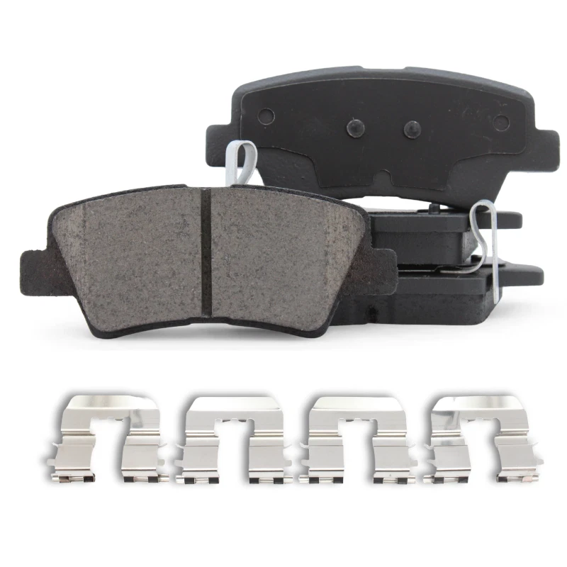 Kit de pastillas de freno trasero y rotor para Hyundai Accent Kia Rio Foto 2 de 3