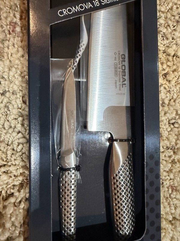 Global Chroma 18 Stainless Steel Knife 2 Piece Set  G-4615