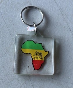 African Africa Lucite Keychain Car Flag new Man Cave Collectable