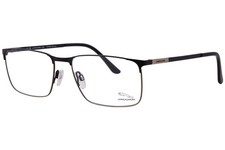 Jaguar 33124 6100 Eyeglasses Frame Black/Gold Full Rim Rectangle Shape 60mm