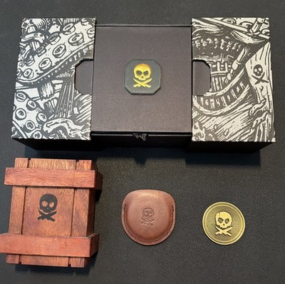 Petes Pirate Life Brass Kraken V2 Coin And Original Packaging + Wood Box
