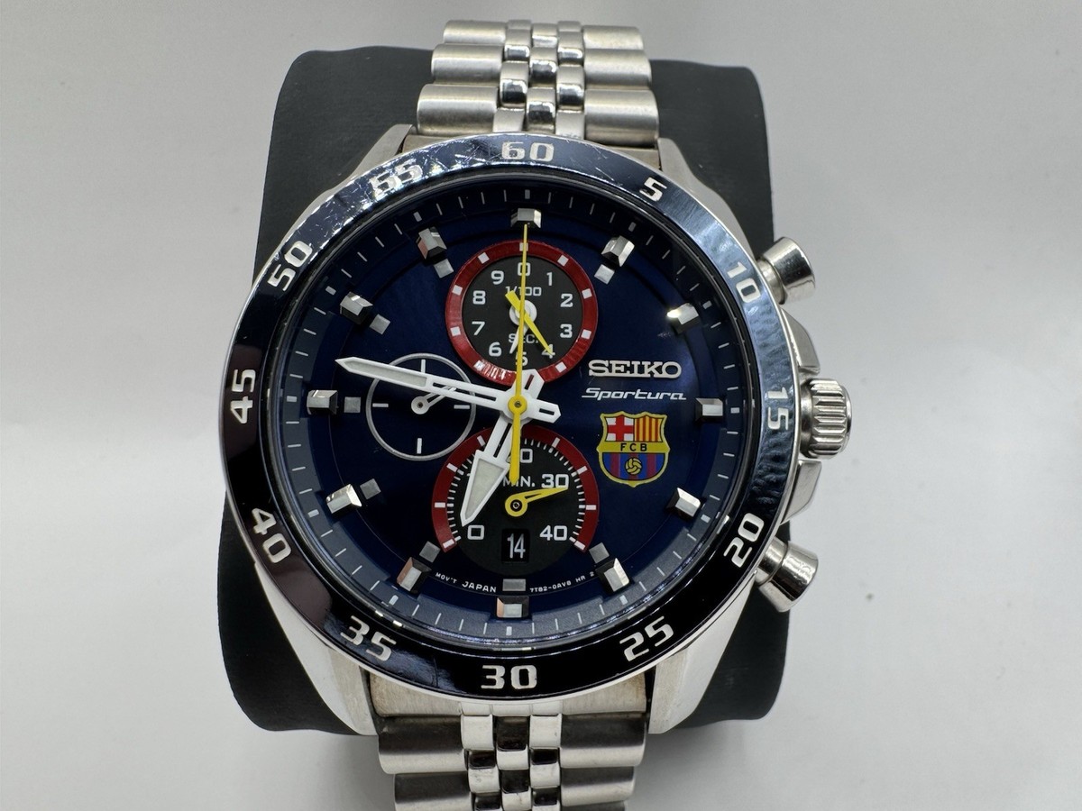 Seiko Sportura Men's Chronograph Watch 7T82-0AV8 | Japan Movement