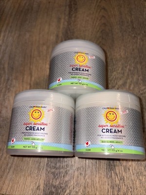3 Jars California Baby Super Sensitive Cream 4oz each-Babies/Kids/Adults SEALED