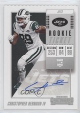 2018 Panini Contenders Rookie Ticket Stubs /89 Chris Herndon IV #175 Auto 0v0