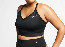 NWT NIKE Women's Plus Indy Light Support Sports Bra Black 1X 2X 3X