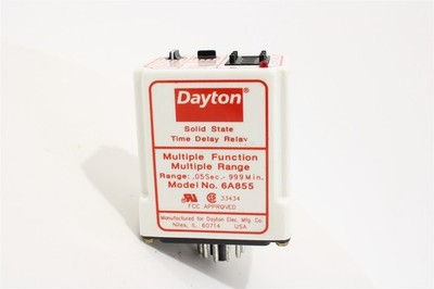 Dayton 6A855 Multi-Function Time Delay Relay | 120V AC | 10A DPDT | 11-Pin