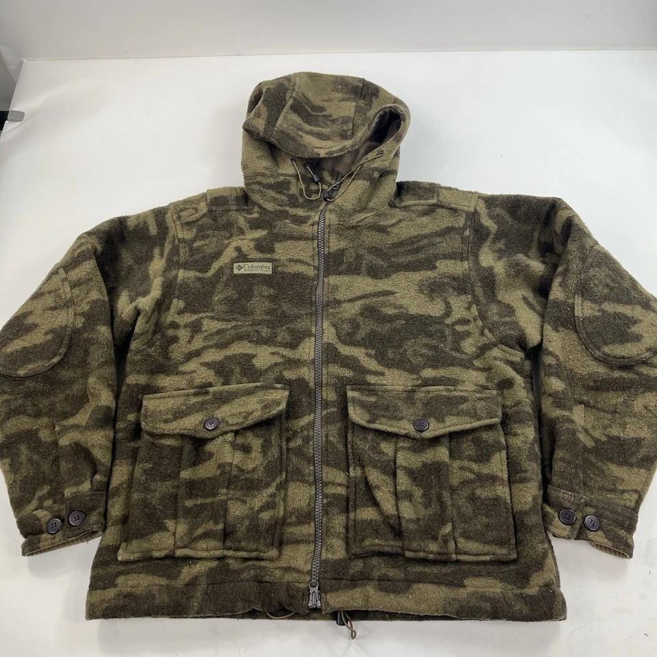 Vintage Men's Columbia Gallatin Heavy Wool Blend Camo Hunting Jacket Size Medium - Image 3 of 4