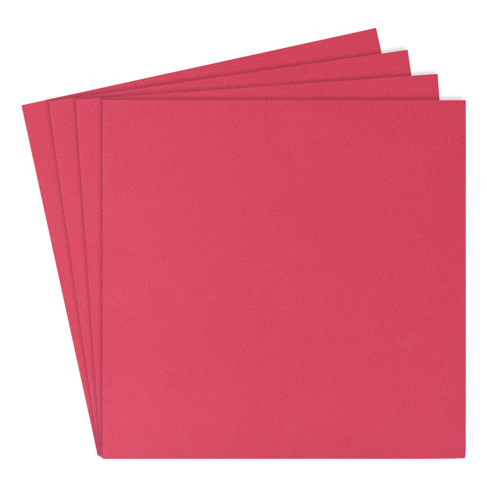 Red EVA Foam Sheets for Cards - 10x10 Inch, 5mm Thick, Pack of 4