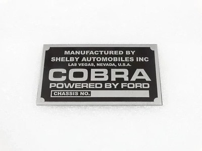2X Datenplatte Passt Für Cobra Carroll Shelby Modell Von Ford #V212-7