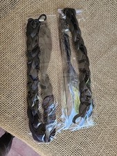 2Pcs Braided Ponytail Extensions with Hair Ties Soft Synthetic Hair Pieces fo