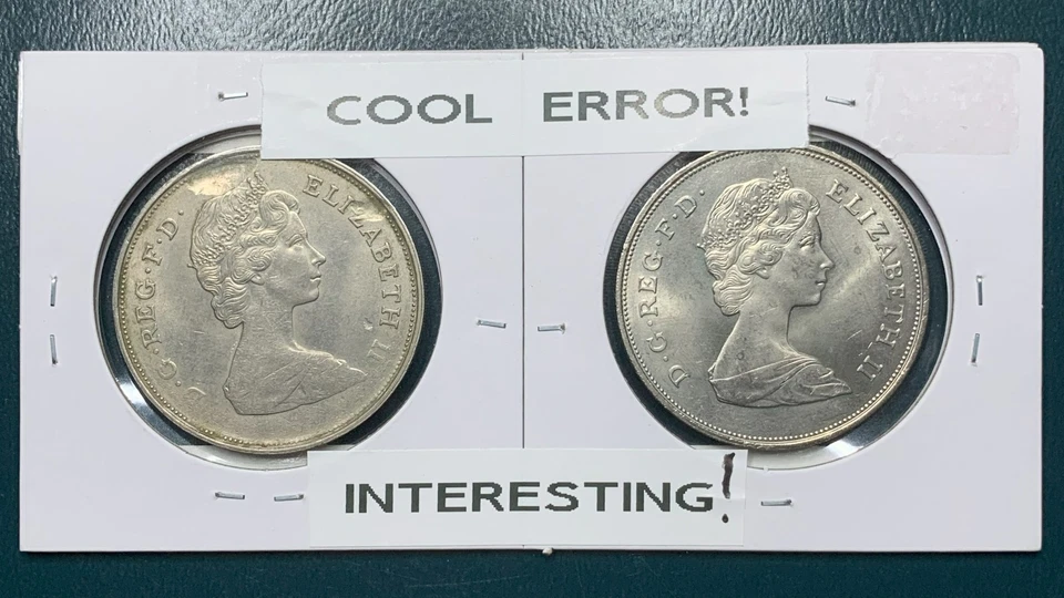 1981 Great Britain Royal Wedding Crown Struck Thru Grease Coin Error - Image 2 of 4