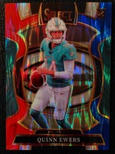 2025 Panini Select Concourse Quinn Ewers RC Rookie Red Blue Shock Prizm #82