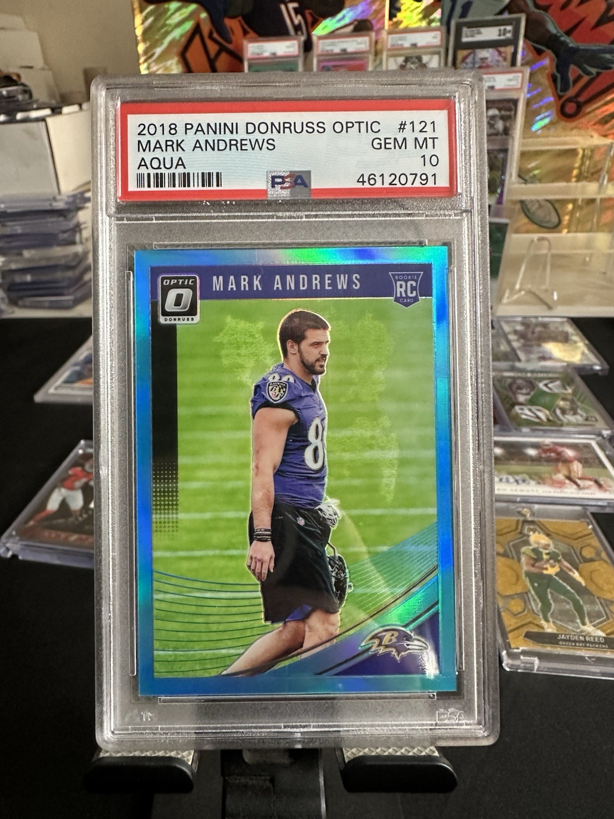 2018 Optic RC Mark Andrews AQUA /299 RC GEM MT PSA 10 Low POP