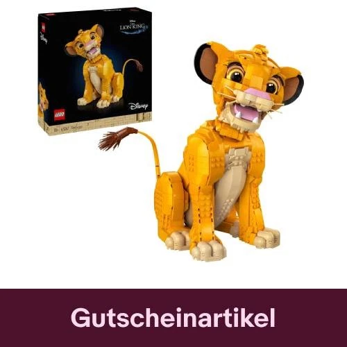 LEGO Disney Classic 43247 Simba, der junge König Löwen Bausatz, Mehrfarbig