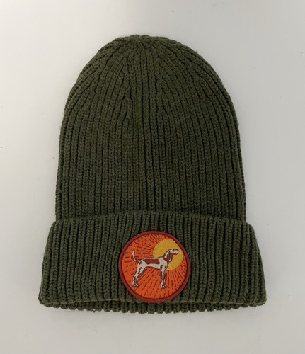 Atlantis Polylana Green Beanie Hat One Size Dog Patch Winter Cap