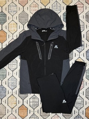 Grey And Black Montirex Torrent Woven Tracksuit Mens Medium UK