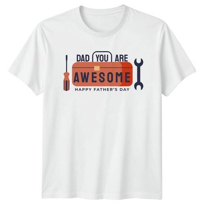 Papa You Are Awesome Happy Herren T-Shirt Handwerker DIY Vaterschaft Vatertag