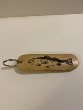 WOODEN HANDMADE TROUT KEYCHAIN!!! SIGNED BY ARTIST 