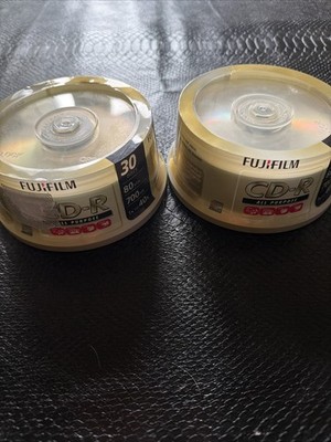 Fujifilm CD-R, 30 Pack Spindle X 2, 700MB, 80 Min, 40x Write Speed - NEW SEALED
