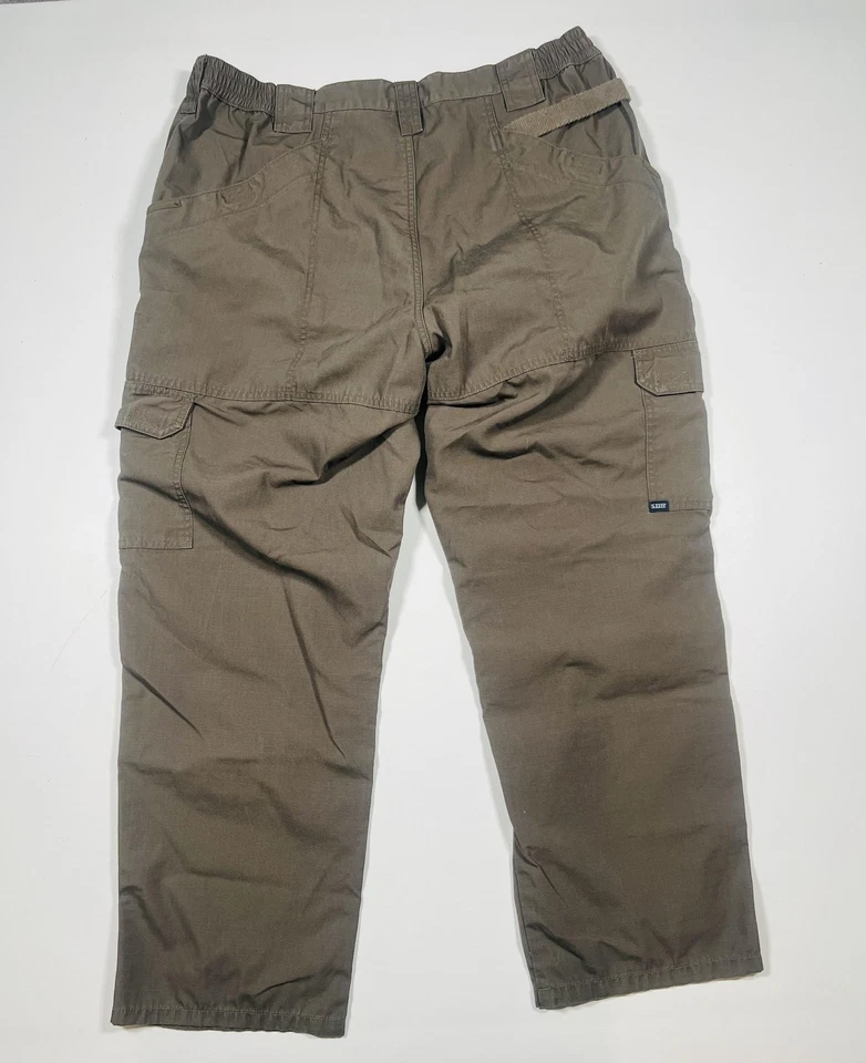 5.11 Tactical Pants Mens 40x30 Brown Cargo Ripstop Workwear Outdoor Utility - Image 2 of 4