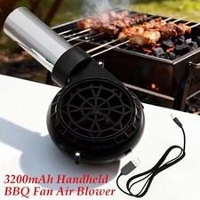 Wiederaufladbares BBQ Gebläse Elektrogrill Ventilator Holzkohle Feuerstarter 3200mAh USB