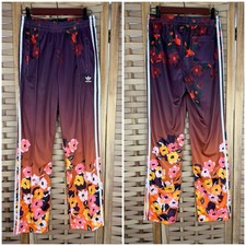ADIDAS X HER STUDIO LONDON RARE Floral Plum Purple Caramel Brown Track Pants