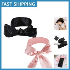 2 Pack Satin Eye Covers - Adjustable, Light-Blocking Masks for Perfect Sleep