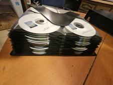 Huge Lot Audiobook CD Collection in Fellowes Binder Tolkien Clancy Sandford...