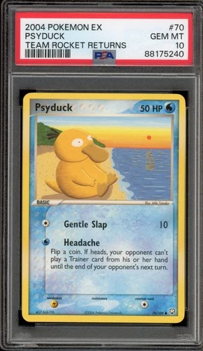 Pokemon Psyduck EX Team Rocket Returns #70 PSA 10 Gem Mint