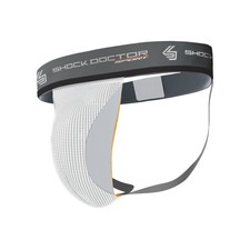 Shock Doctor Sport Supporter with Cup Pocket, White, Size - Adult Large