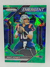 Mac Jones 2023 Panini Prizm Green Emergent Refractor Prism Insert Card #H-1