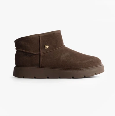 Skechers KEEPSAKES COZY - COZY MINI Womens Casual Pull-On Boots-Chocolate