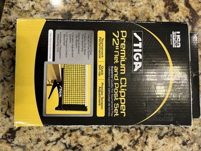 Stiga Premium Clipper Table Tennis Ping Pong Net And Post Set 72'' T1565 open box