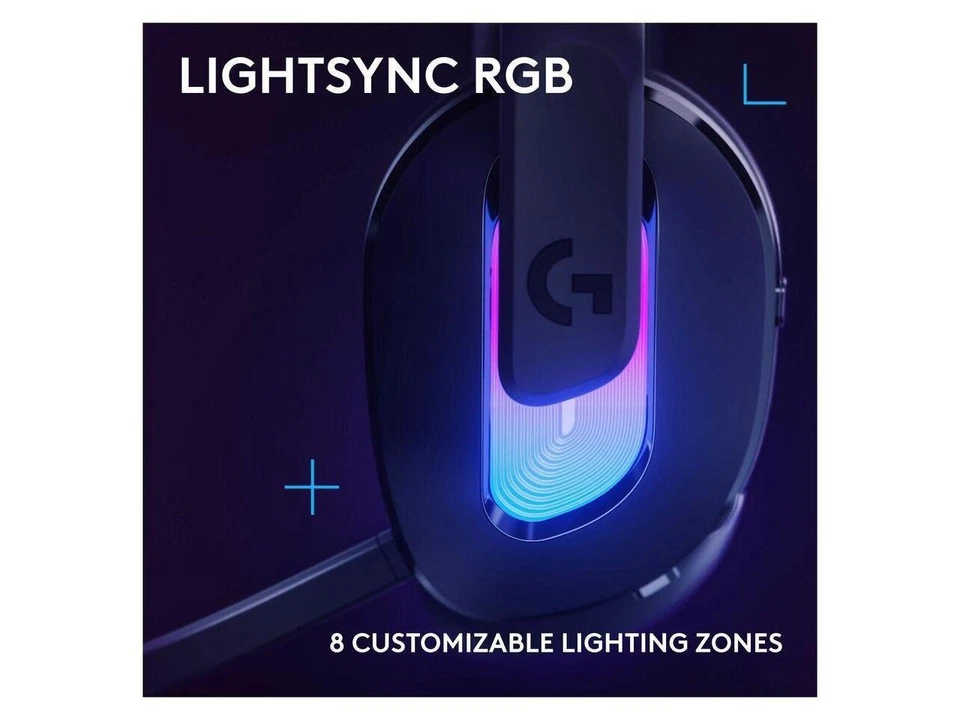 Logitech G522 LIGHTSPEED Wireless Gaming Headset, LIGHTSYNC RGB, Full Bandwidth - Image 3 of 4