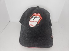 2005 The Rolling Stones Concert Tour Black Embroidered Hat Baseball Tongue Used