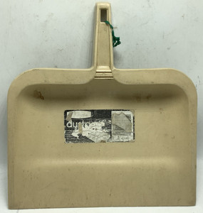 Vtg 1980's  Rubbermaid Hard Rubber Dustpan 2003-50 10"x11" Beige Tan Offwhite