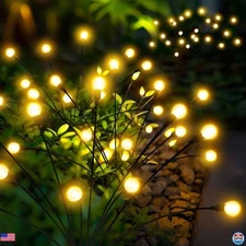 Solar Garden Lights - 40 LED String Lights, Waterproof Outdoor Decor - Set of 4