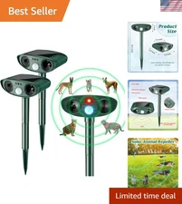 Humane Outdoor Solar Animal Deterrent - Effective Against Rabbits & Squirrels