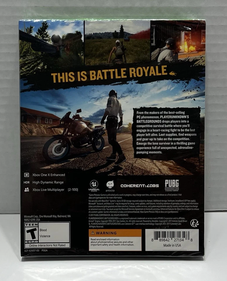 Xbox One PlayerUnknows BattleGrounds Game Preview Edition Sealed - Image 2 of 4