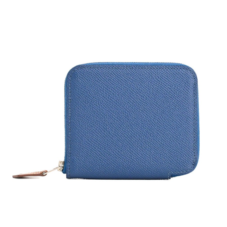 Hermes Azap Compact Silk in Medium Wallet Blue Bruce D 2019 A 791617