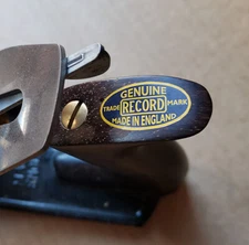 Record Trademark decal sticker for restoration vintage tools vice vise plane g1s