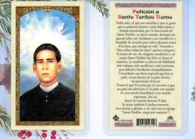 Peticion a Santo Toribio Roma - Spanish - Laminated Holy Card HC9