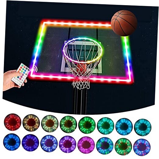 LED Basketball Hoop Light Rim and Backboard, Remote Control Basketball